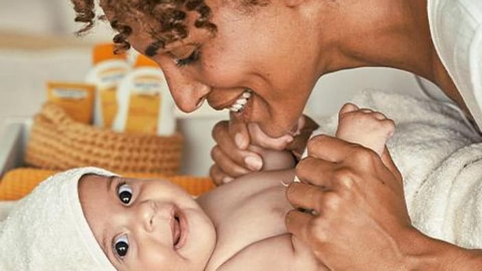 mom and baby
